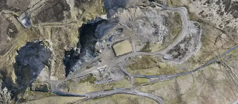 UAV survey aerial view